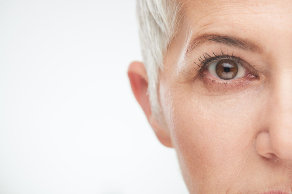 Close up view of a woman's eye